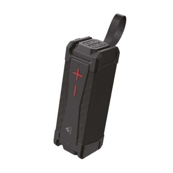 مكبر صوت لاسلكي SoundWave من أسلي جلوبال تصميم مقاوم للماء|أسود مكبر صوت لاسلكي SoundWave من أسلي جلوبال تصميم مقاوم للماء|أسود